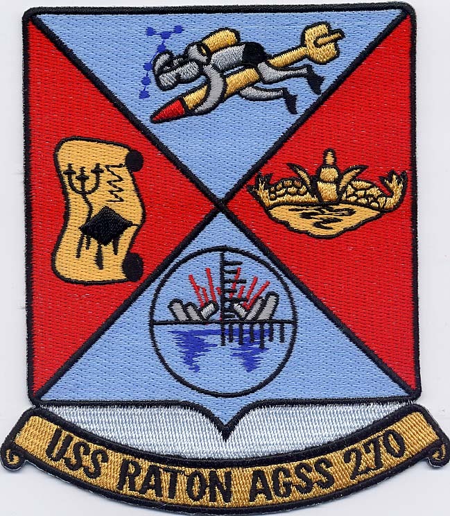 USS Raton AGSS 270 - Diver BC Patch Cat No C5932