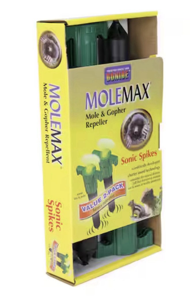 Molemax Mole & Gopher Repeller Sonic Spike Bonier Pack Of 2
