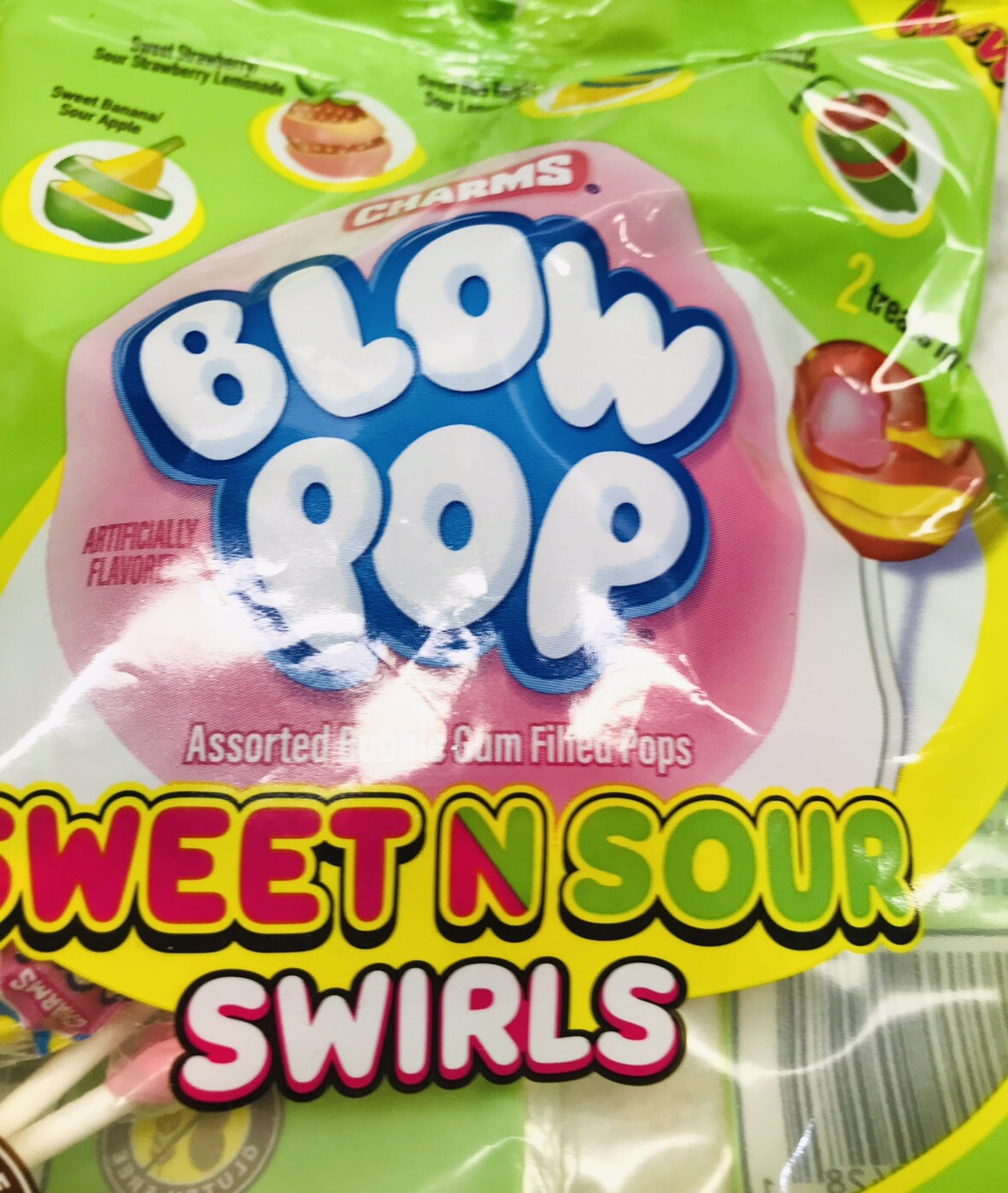 Charms Blow Pop Sweet N Sour Swirls 1ea 3.25oz Bag-Brand New-SHIPS N 24 HOURS