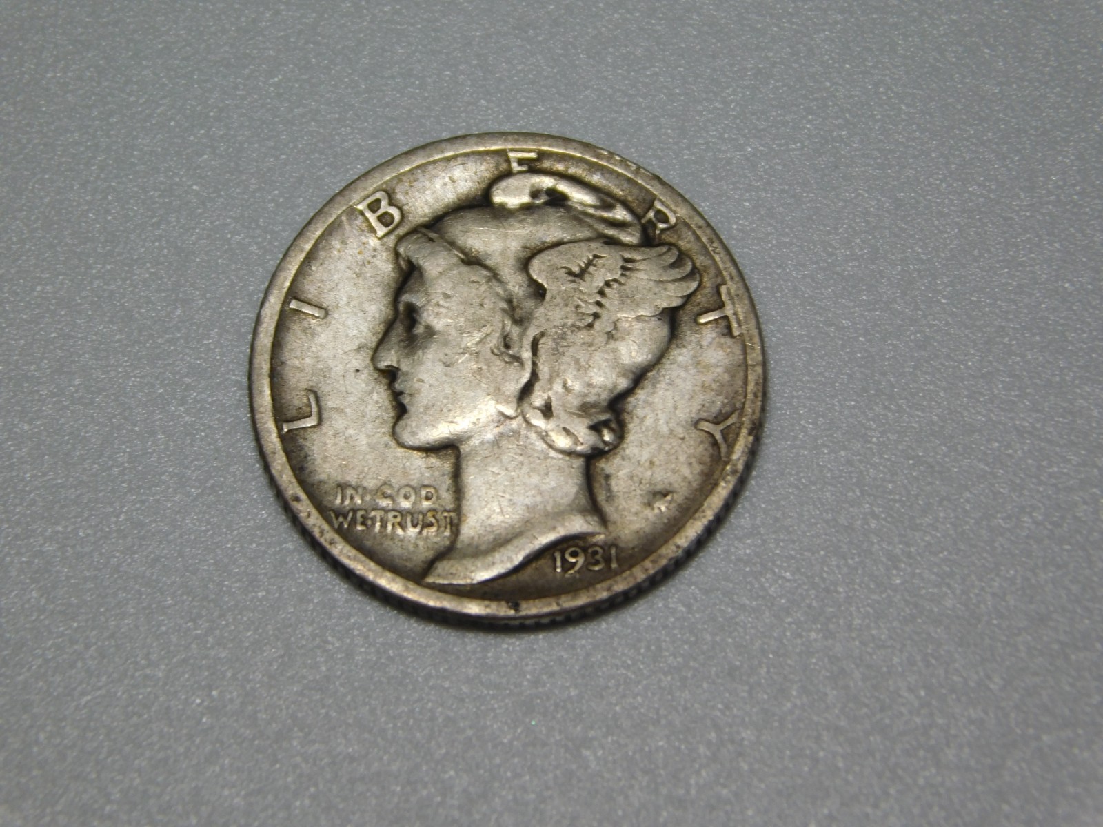 US SILVER COINS 1931 D MERCURY DIME