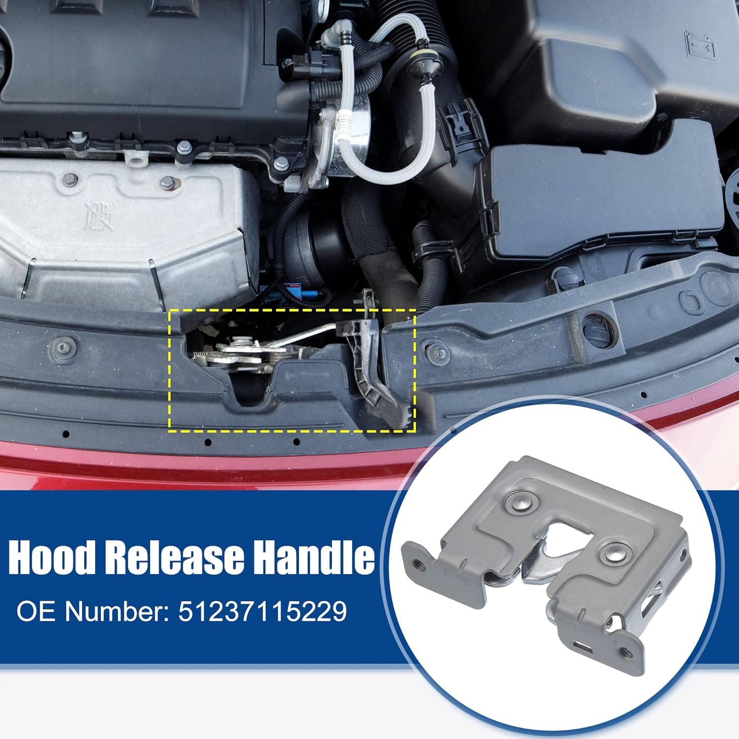 For BMW E90 E92 Hood Lock Latch Kit Front Left And Right Lower 5123435626