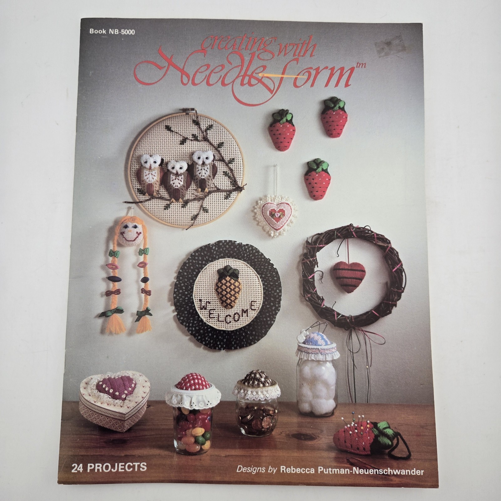Lot of 4 NeedleForm Plastic Canvas Leaflets Patterns Needlework