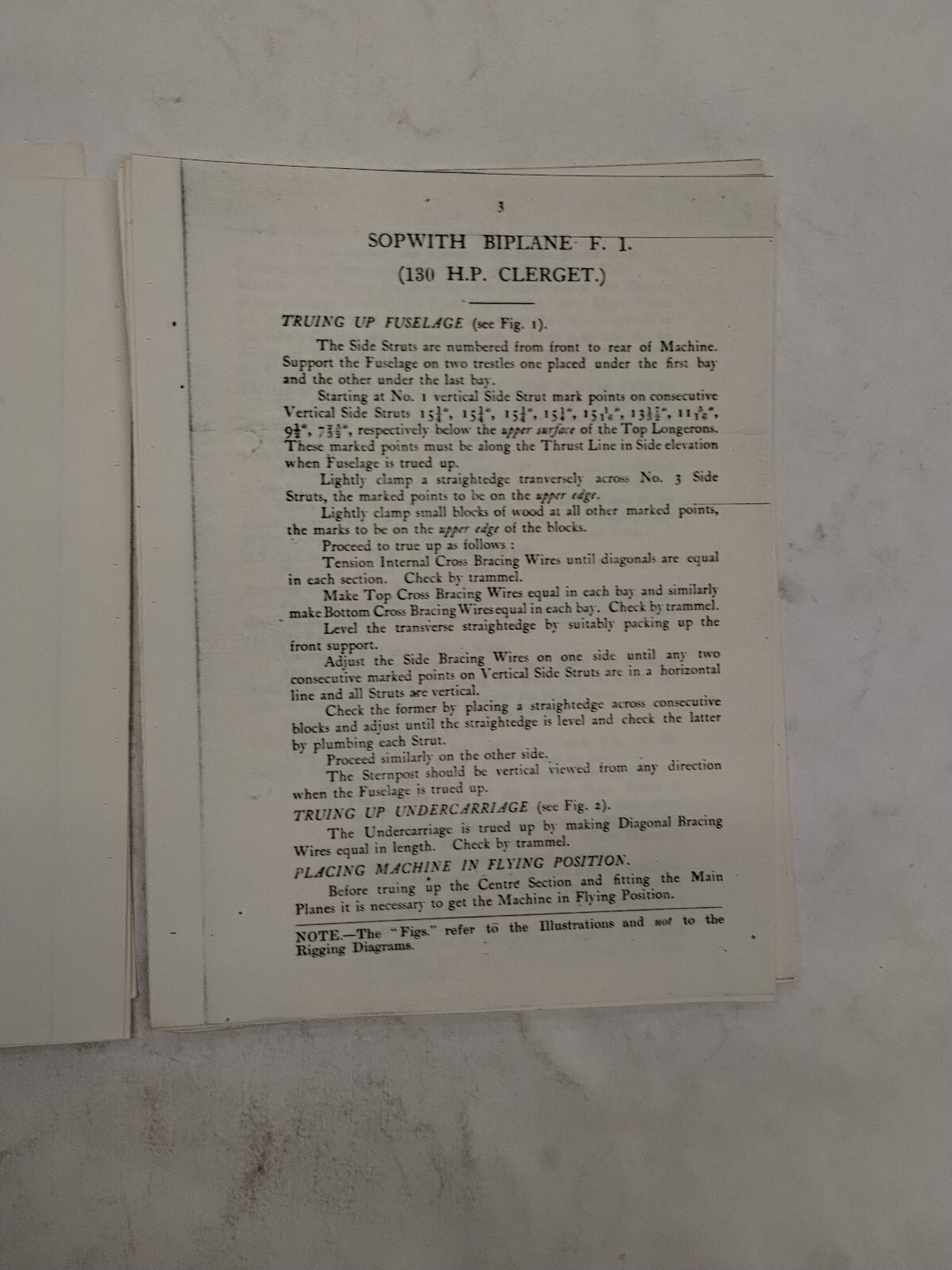 Sopwith Biplane F.I. (130 H.P. Clerget) Rigging Notes-Copy