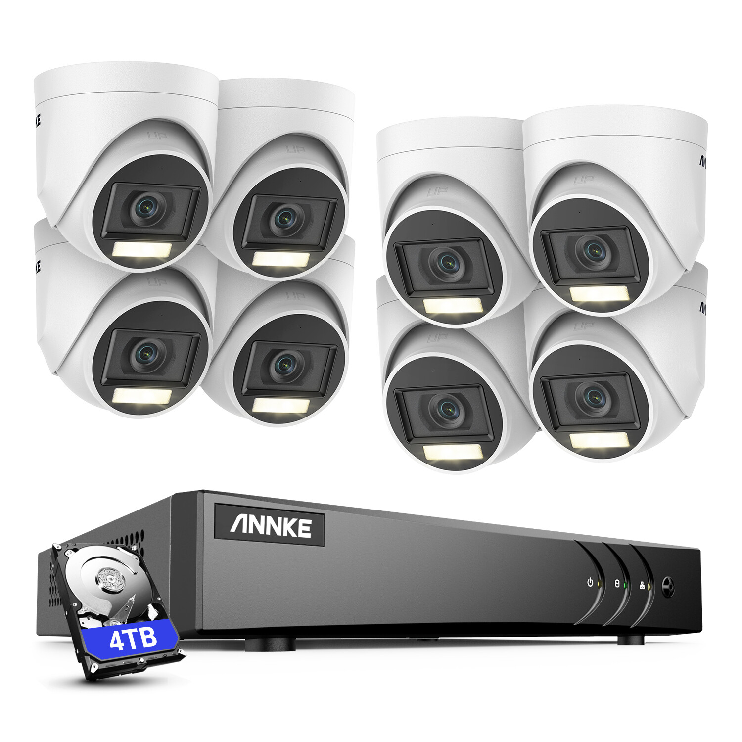 ANNKE 8CH DVR 5MP Color Night System Camera System AI Detection Audio Recording