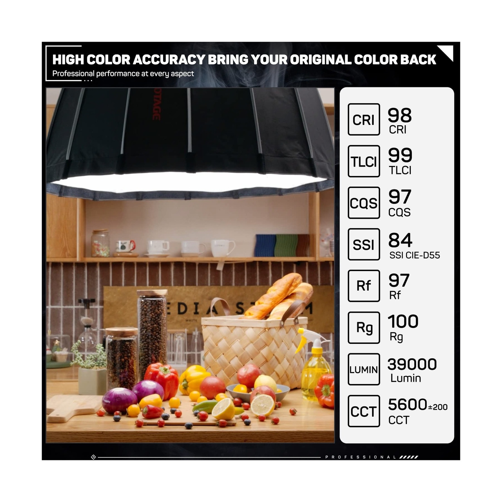 IFOOTAGE LED Continuous Video Light, 200W Daylight Continuous Outputting Ligh...