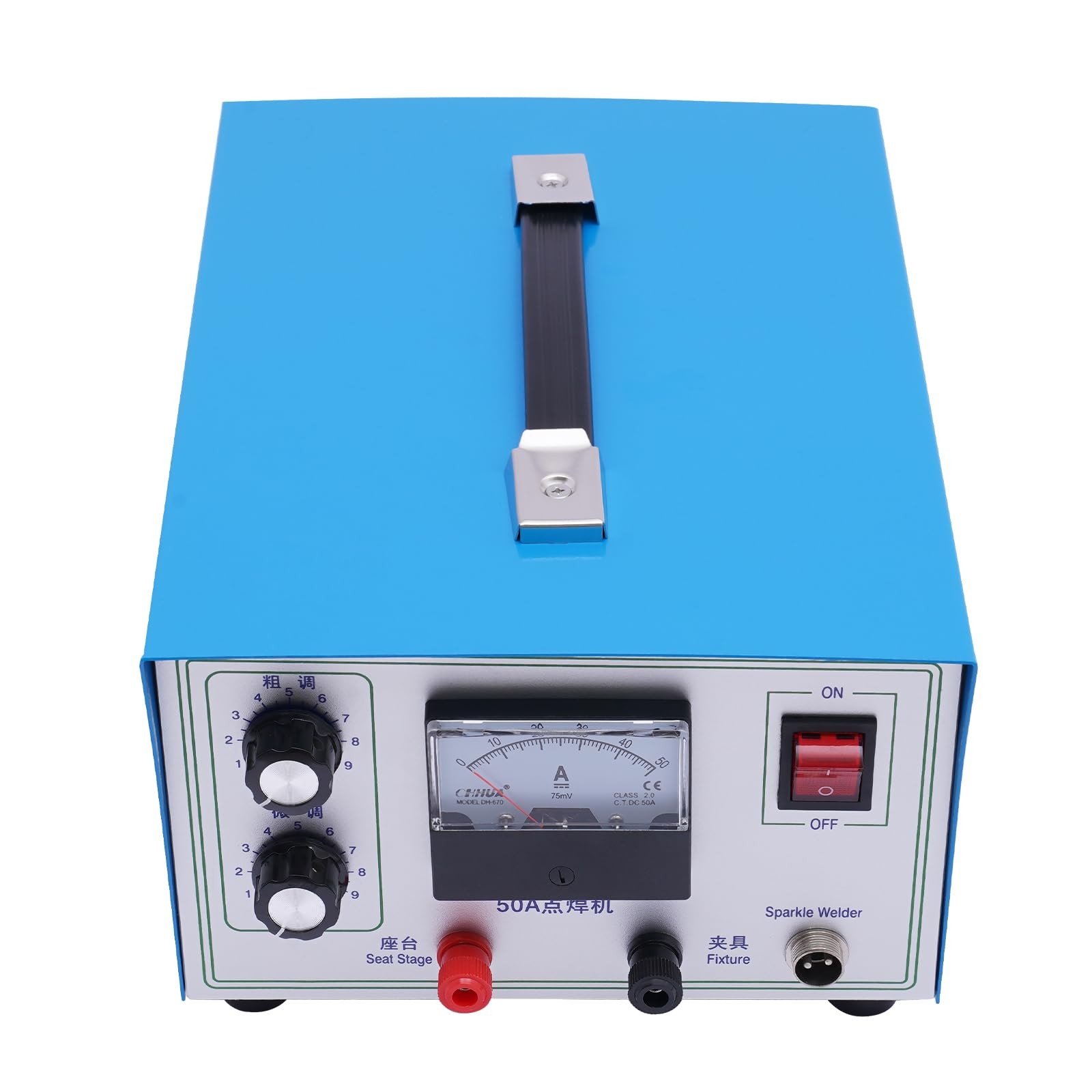110V 500W 50A Portable Jewelry Spot Welder with Foot Pedal Gold Silver Platinum
