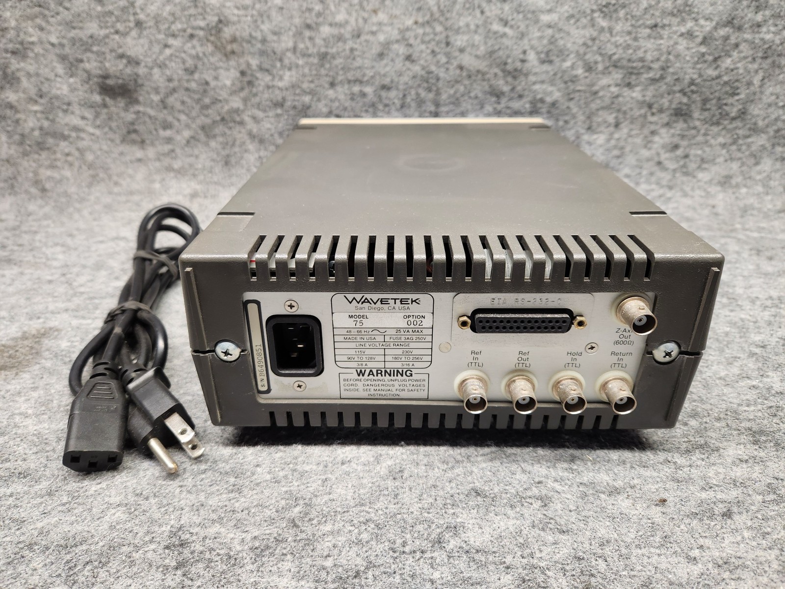 Wavetek 5MHz Arbitrary Waveform Generator Model 75 Benchtop/Desktop Generator