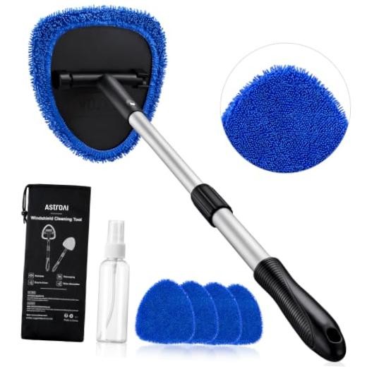 26" Super-Long Windshield Cleaner Tool, Car Interior Window 26 in 1 Blue