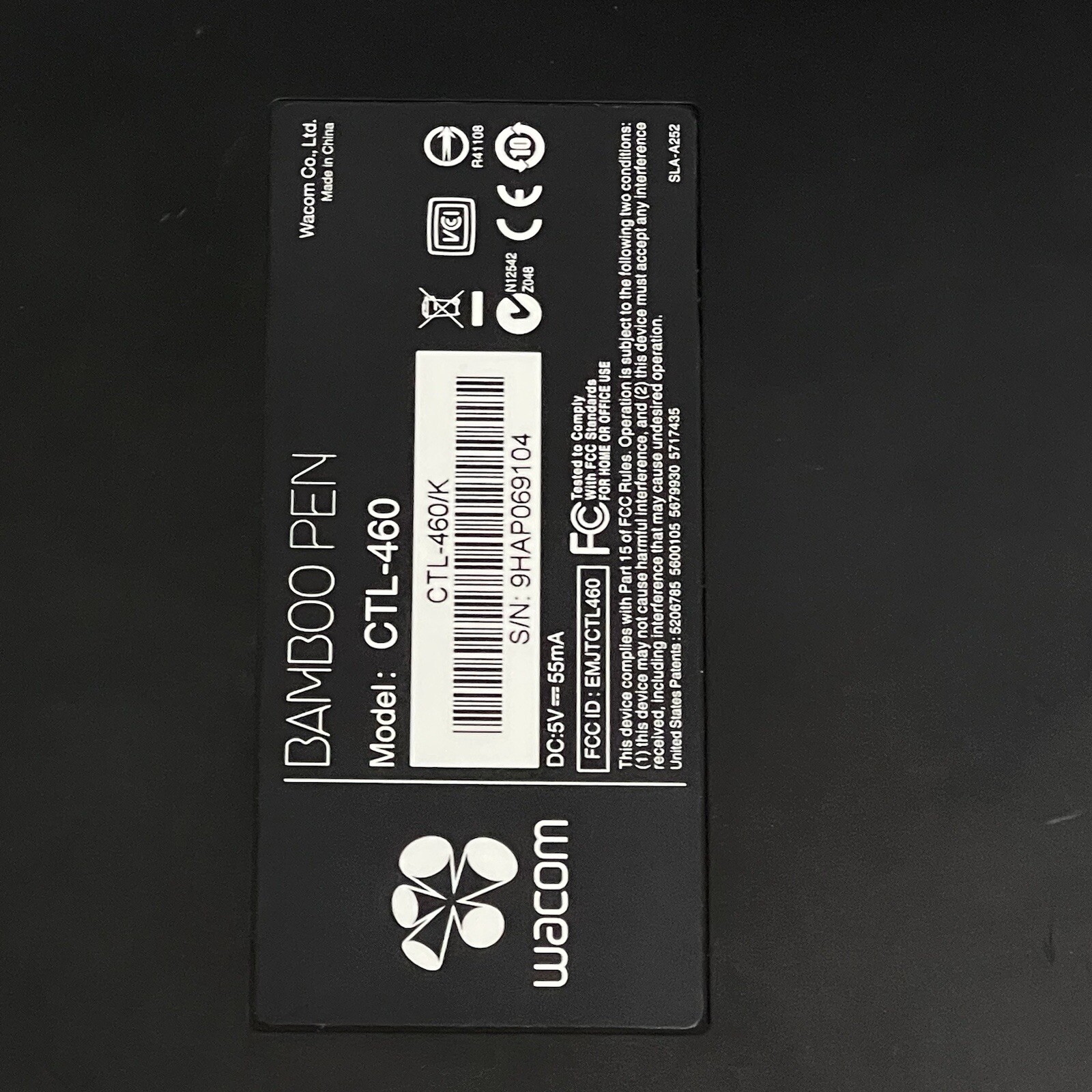 Wacom CTL-460 Bamboo Pen And Touch Graphics Tablet (Tablet Only)