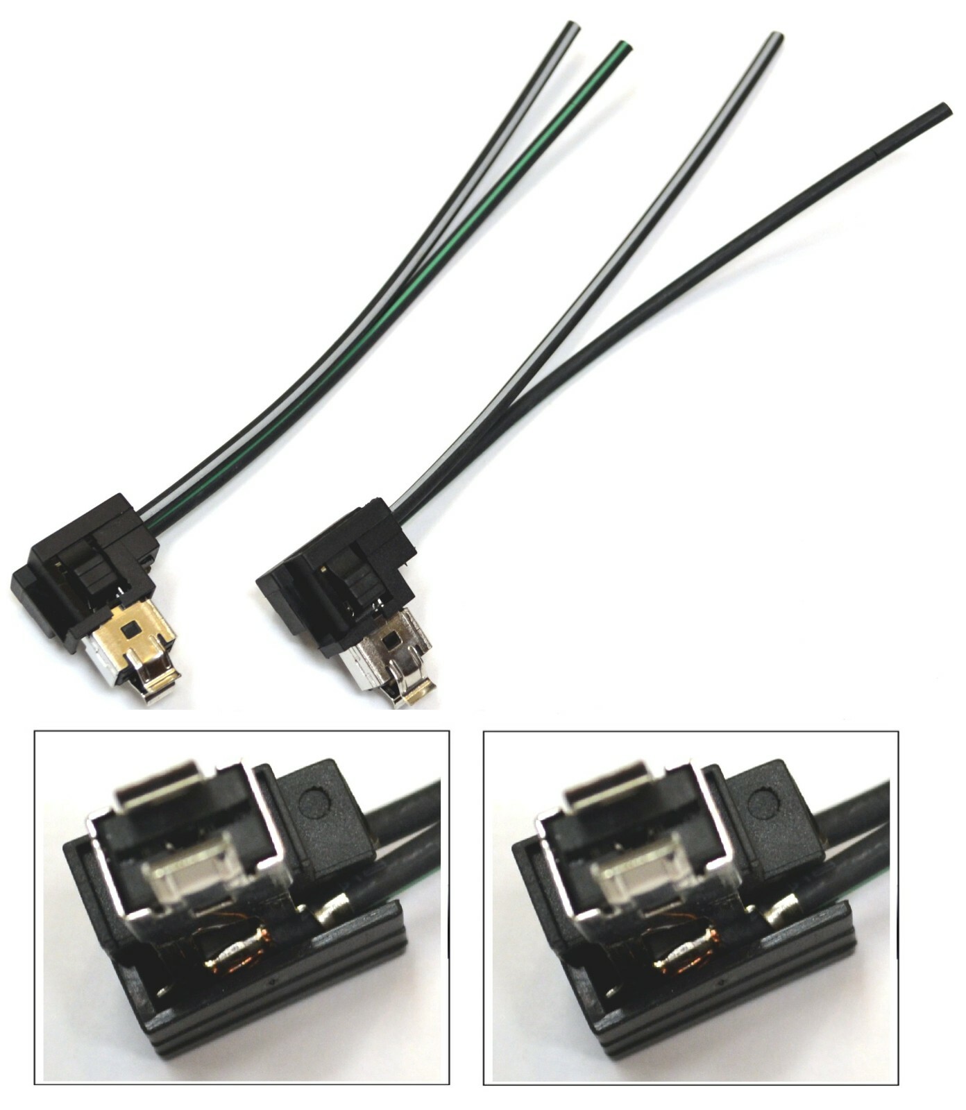 Wire Pigtail Female P A H1 Head Light Two Harness Bulb Low Beam Connector Socket