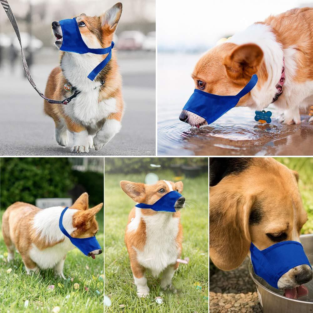 4 Pack Dog Muzzle Anti Stop Bite Barking Chewing Mesh Training Small Large Pet