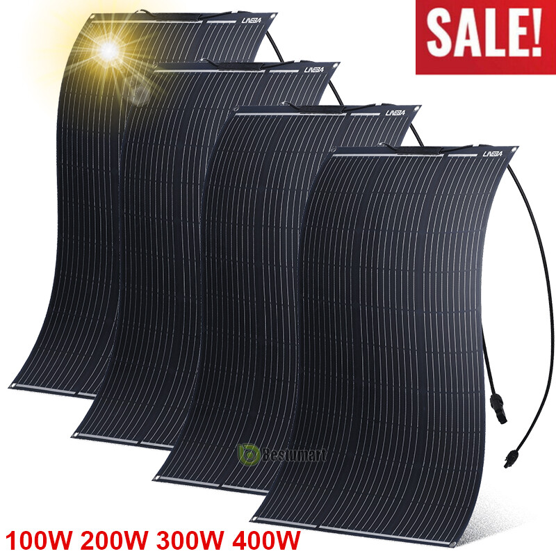 200W 400W 18V Flexible  Solar Panel Mono High Efficiency PV Camping Home RV Boat