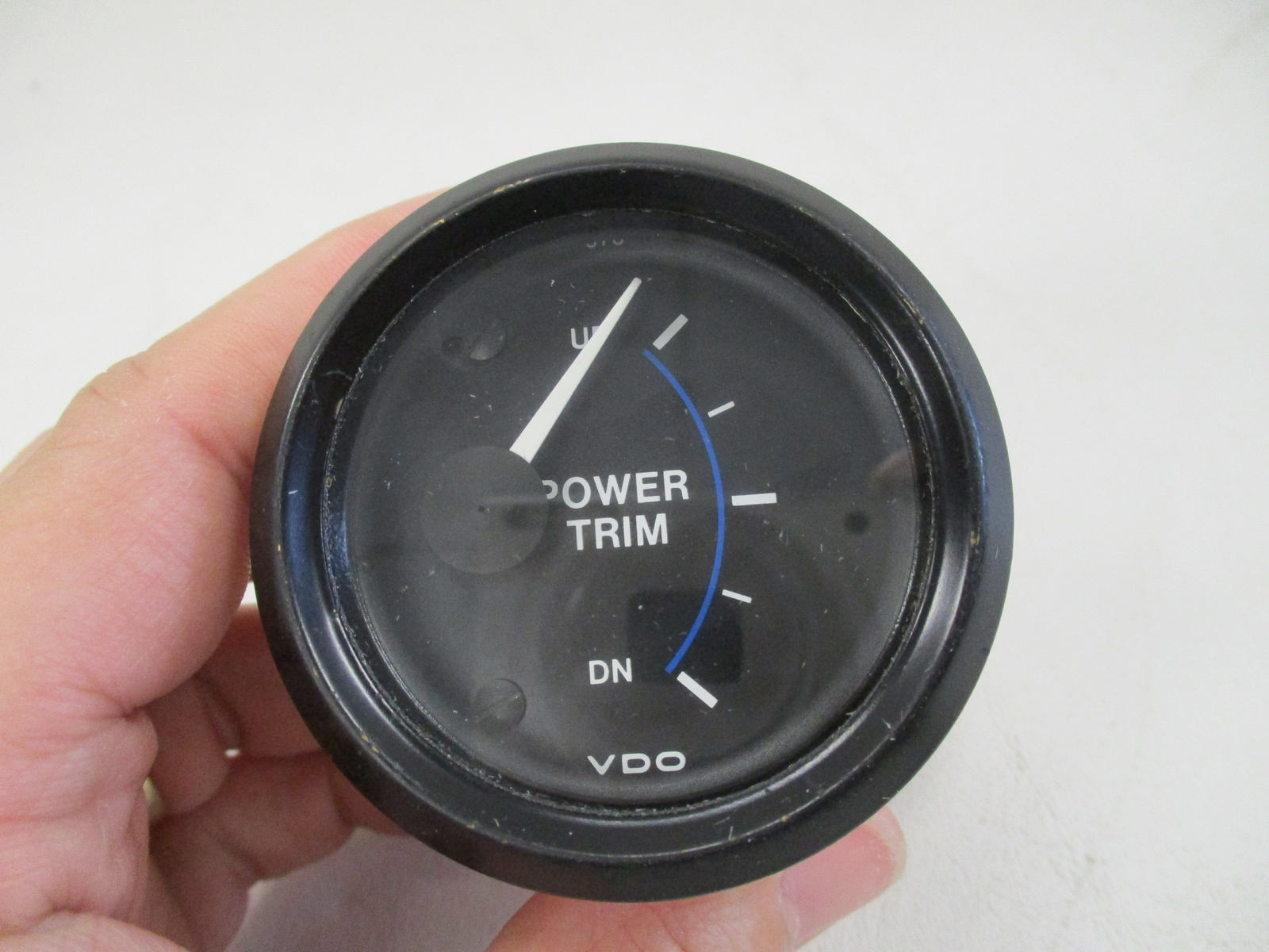 VDO POWER TRIM GAUGE 12 V BLACK FACE & BEZEL 1275015175 MARINE BOAT