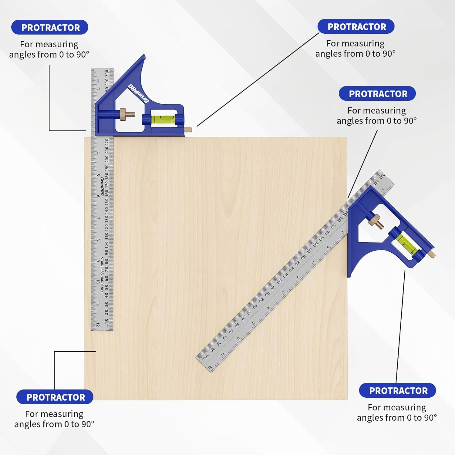 Combination Square and Carpenter's Square Tool Set, Carpenter's Square