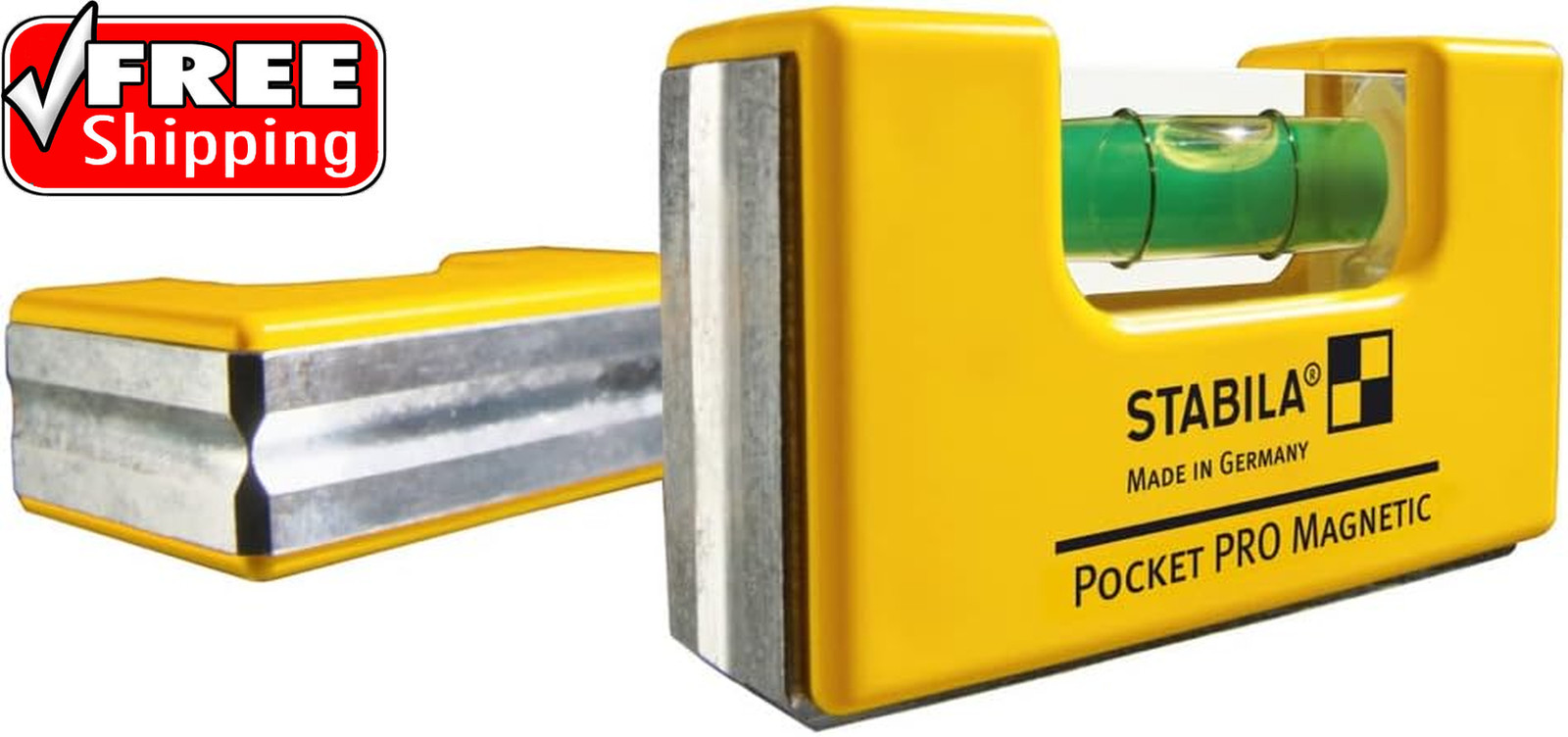 11901 Magnetic Pocket Level PRO with Holster Yellow
