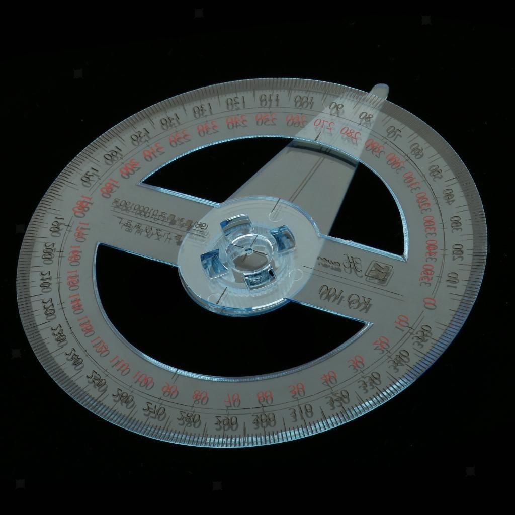 10cm Plastic 360 Degree Sewing Arm Protractor Ruler Angle