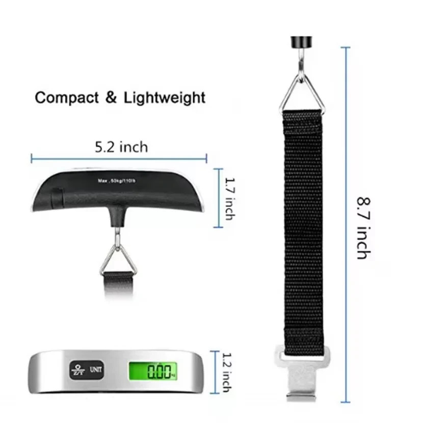 Digital Suspended Scale Dynamometer 50 kg Professional Spring Hook Weighing