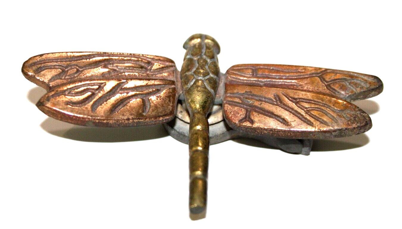Michael Healy Signed Dragonfly Doorbell Ringer Brass Bronze Finish Distressed