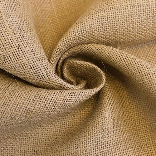 Natural Burlap Fabric by Yard – 40" Wide Rustic Jute Material for Crafts