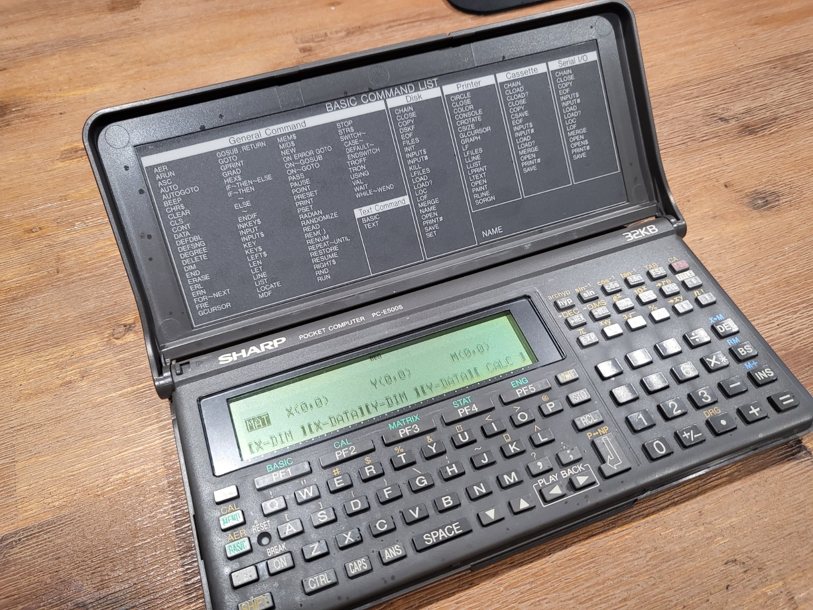 Rare Retro Tech - SHARP PC-E500S Engineer Pocket Computer 128KB RAM Card VGC