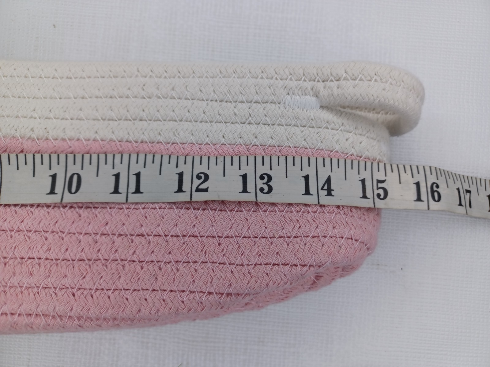 Pink Oval Woven Fabric Gift Basket