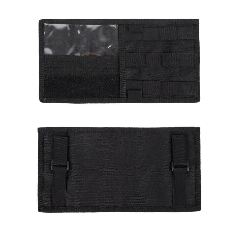 Car Sun Visor Organizer Sided Folding MOLLE EDC Panel Storage Tactical Holder