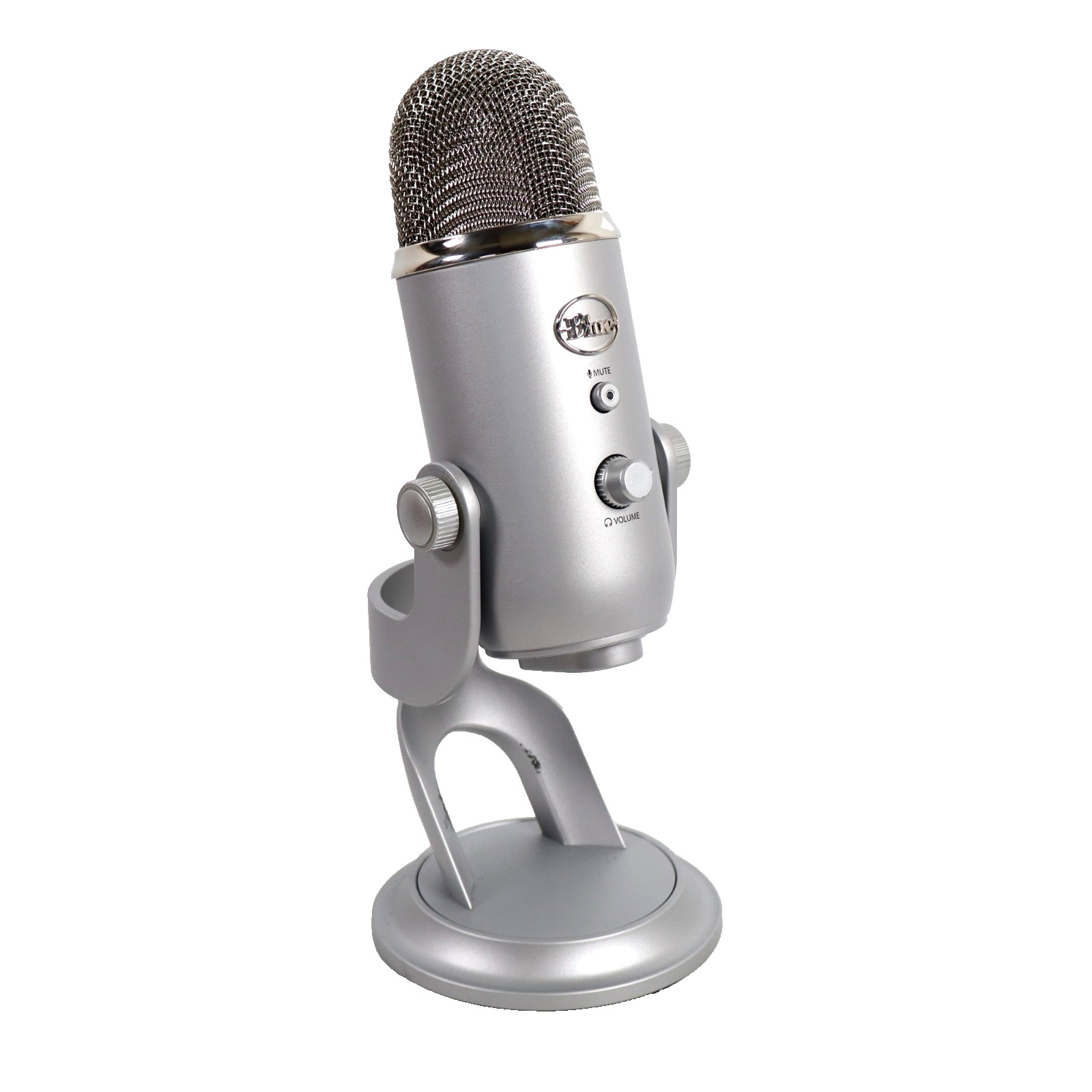 Blue Yeti USB Microphone A00132 Silver Podcast Streaming Mic w/ Stand FAIR COND.