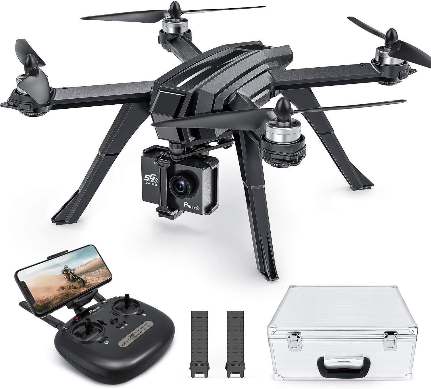 Brand New Potensic D85 FPV Drone with 2K Camera Brushless Motors 5G WiFi & More