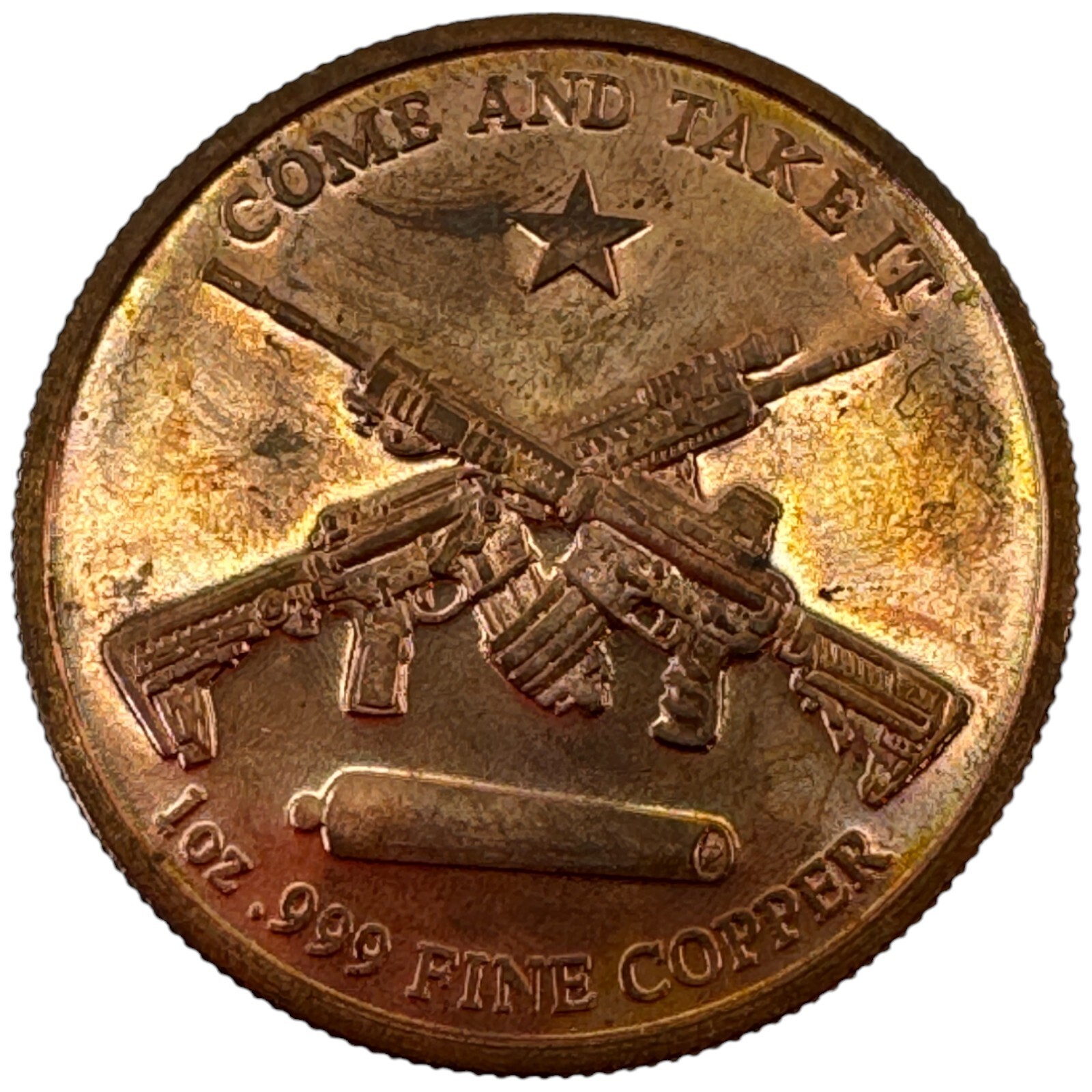 Come and Take It Molon Labe .999 Pure Copper Coin Vintage Collectible
