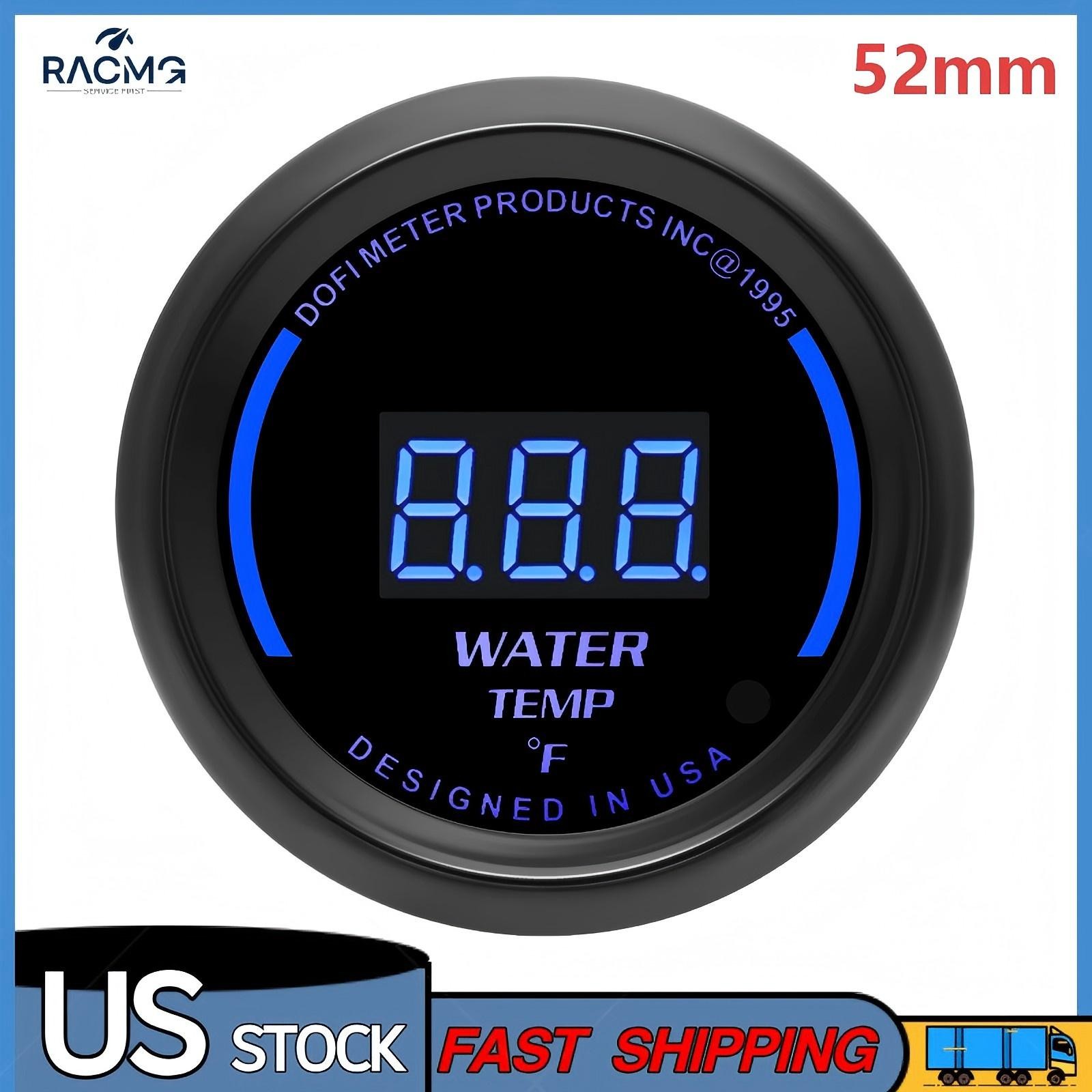 2" 52mm Blue LED Car Digital Water Temp Gauge 68-248Fahrenheit Meter with sensor
