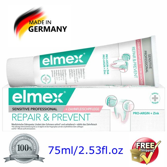 Elmex @ REPAIR & PREVENT and GUM CARE  with Fluor  @ 75ml - 10/2028