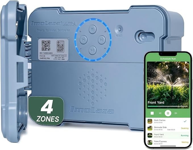 Imolaza Ultra Smart Sprinkler Controller - Wifi App Remote Control & Fault Alert