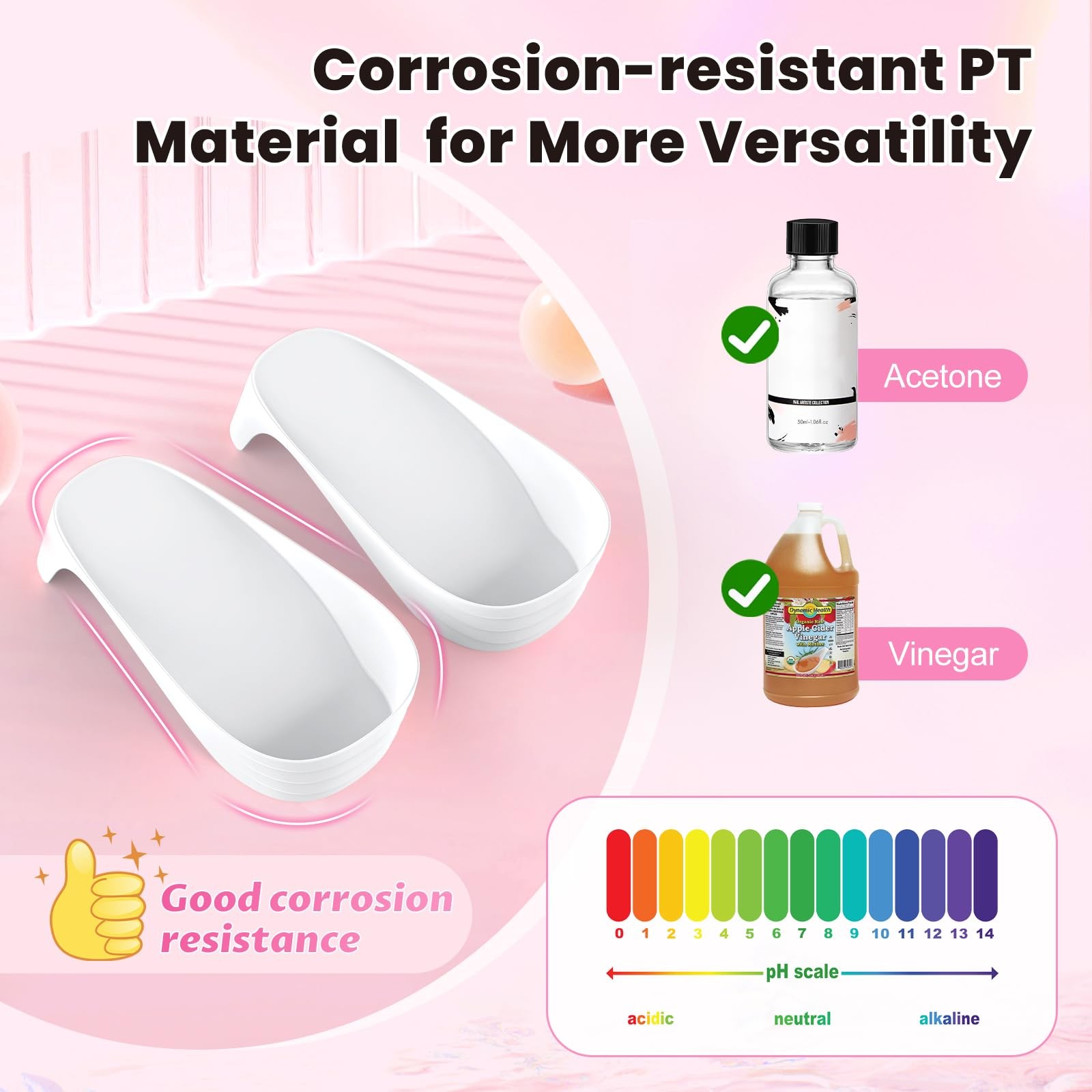 Toe Nail Soaking Bowl: Large Size Acetone Proof Toe Soaking Tray for DIY enth...
