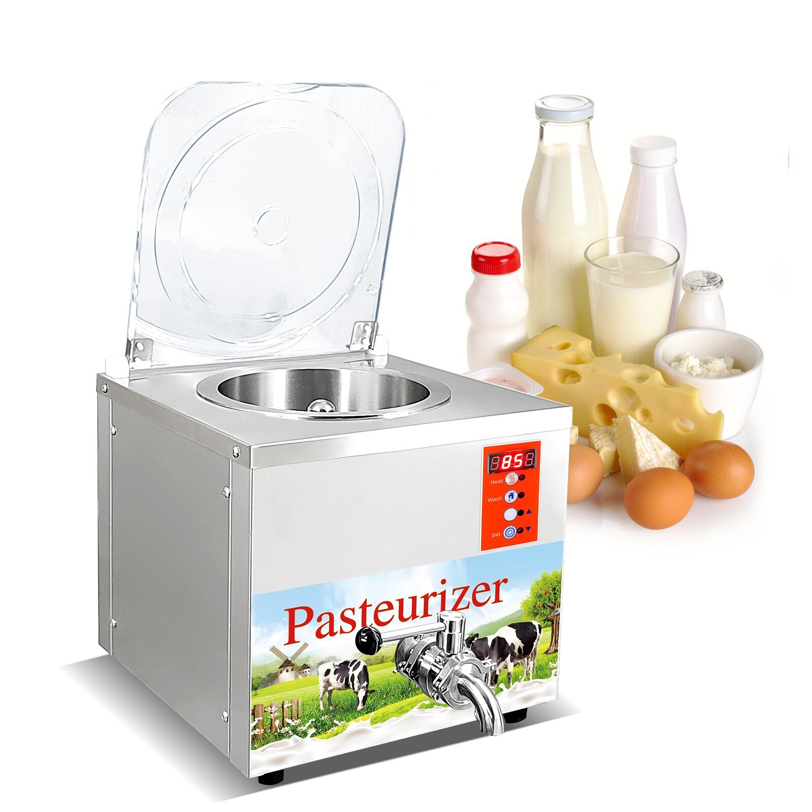 Kolice Commercial 13L Ice Cream Mix Pasteurizer, Juice Pasteurization Machine