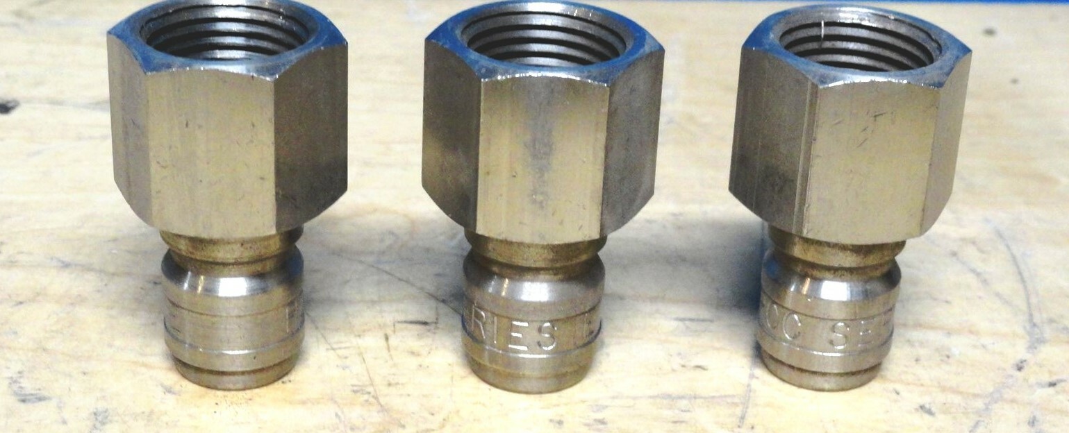 (3pcs) PCC - Quick Coupler D 1/2" FPT, 800PSI STAINLESS STEEL (HIGHEST QUALITY)