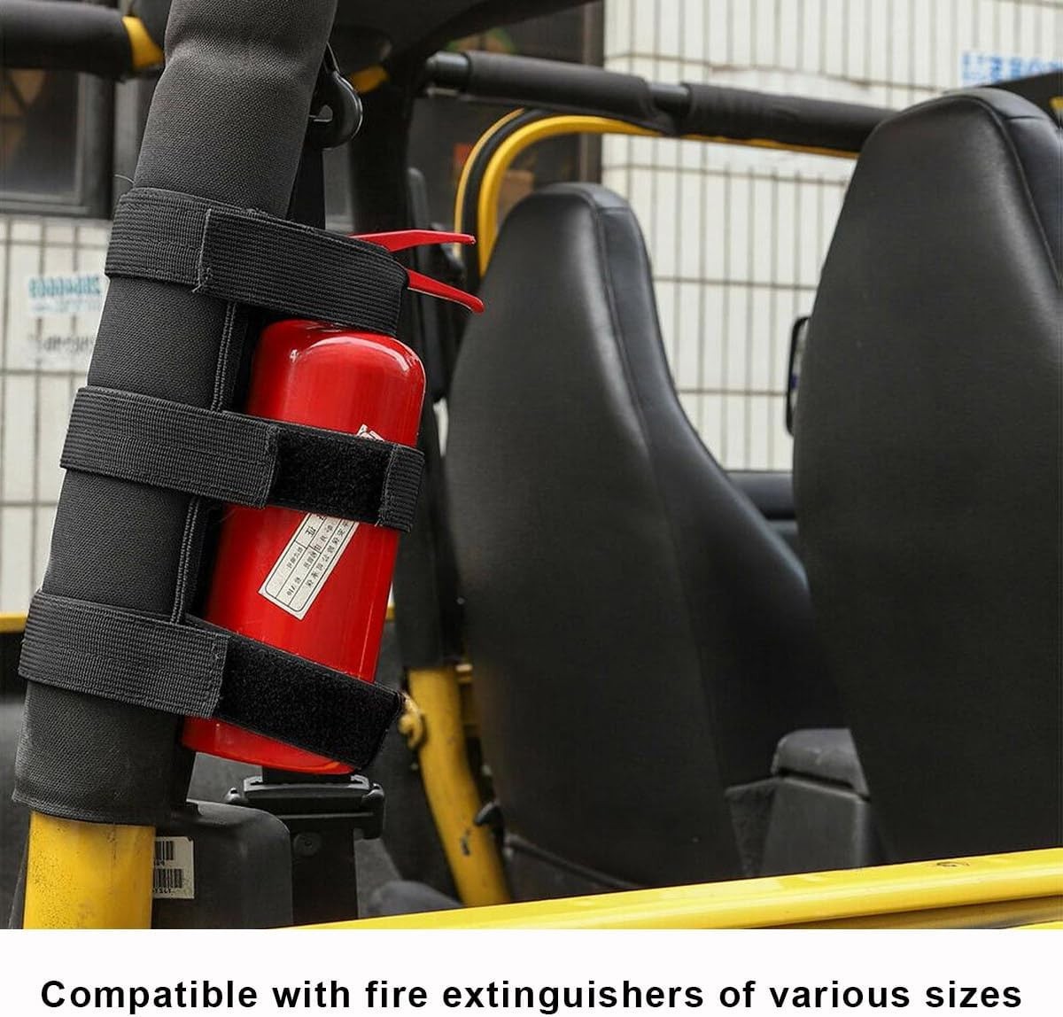 Ohleats Roll Bar Fire Extinguisher Holder, Adjustable Fire Extinguisher Mount...