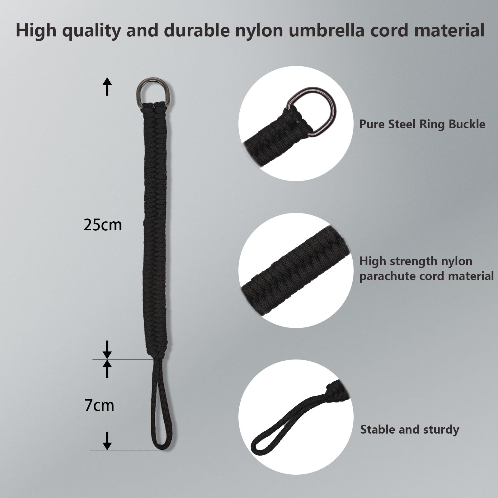 Zilotusnte Camera Wrist Strap, Rope Small, Black, Red, Silver Gray