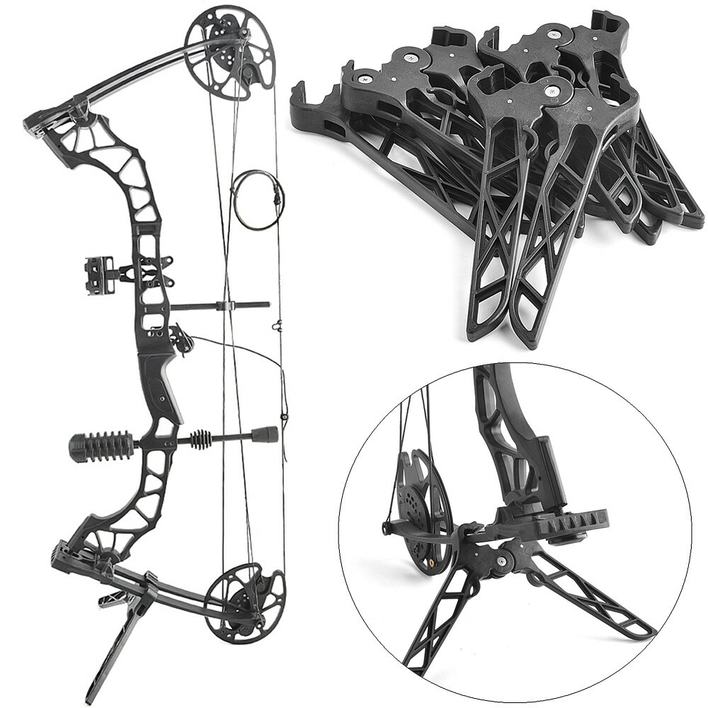 Archery Compound Bow Stand Holder Kick Rack Legs Bracket Bow Support Shooting