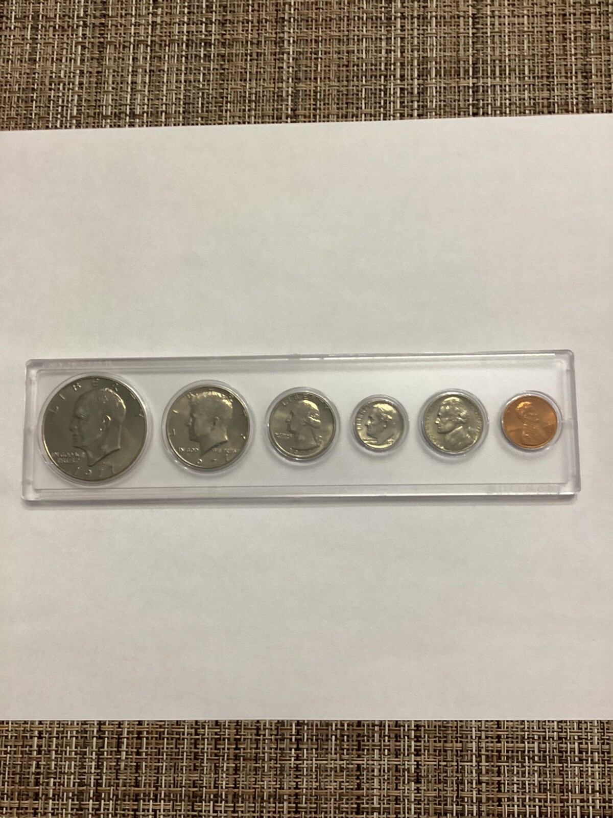 1977 Birth Year Set (6 coin) Stock Photo