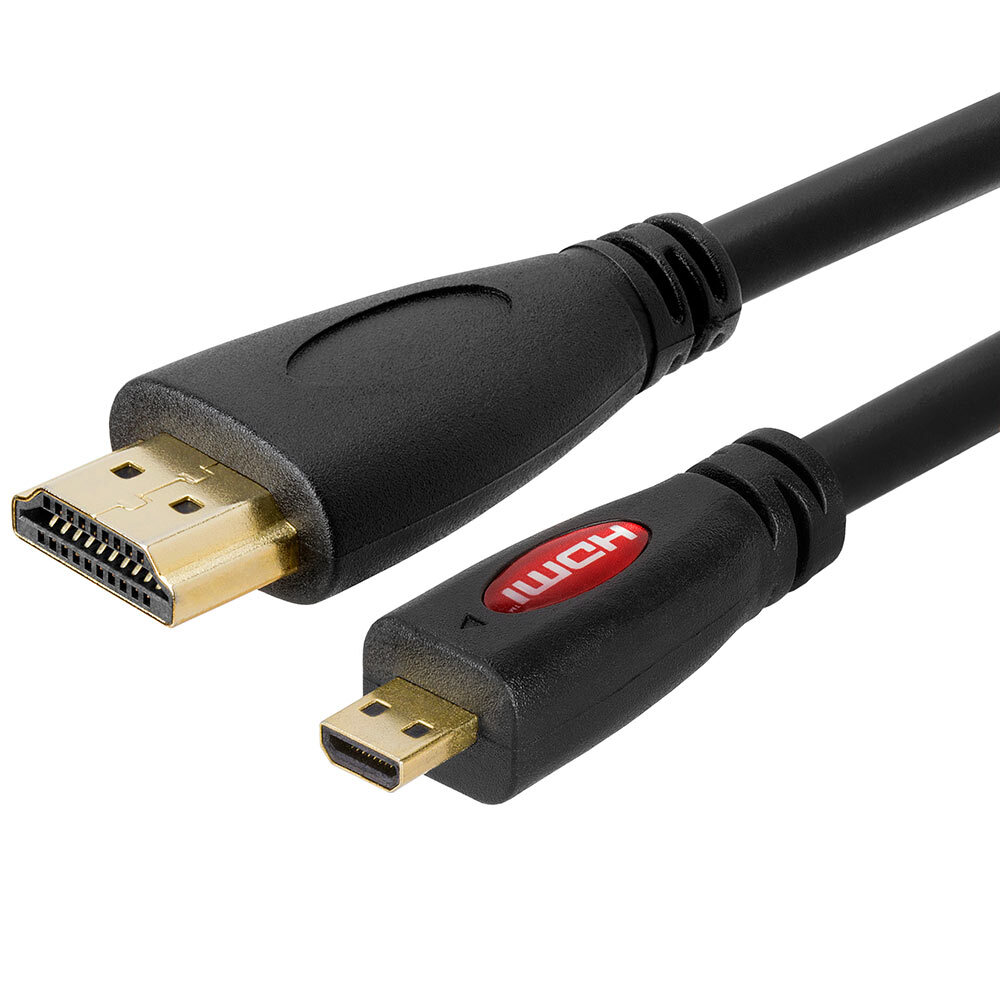 2 Pack Micro HDMI Cable HDMI-A to HDMI-D Cord Raspberry Pi Retroid GoPro Hero