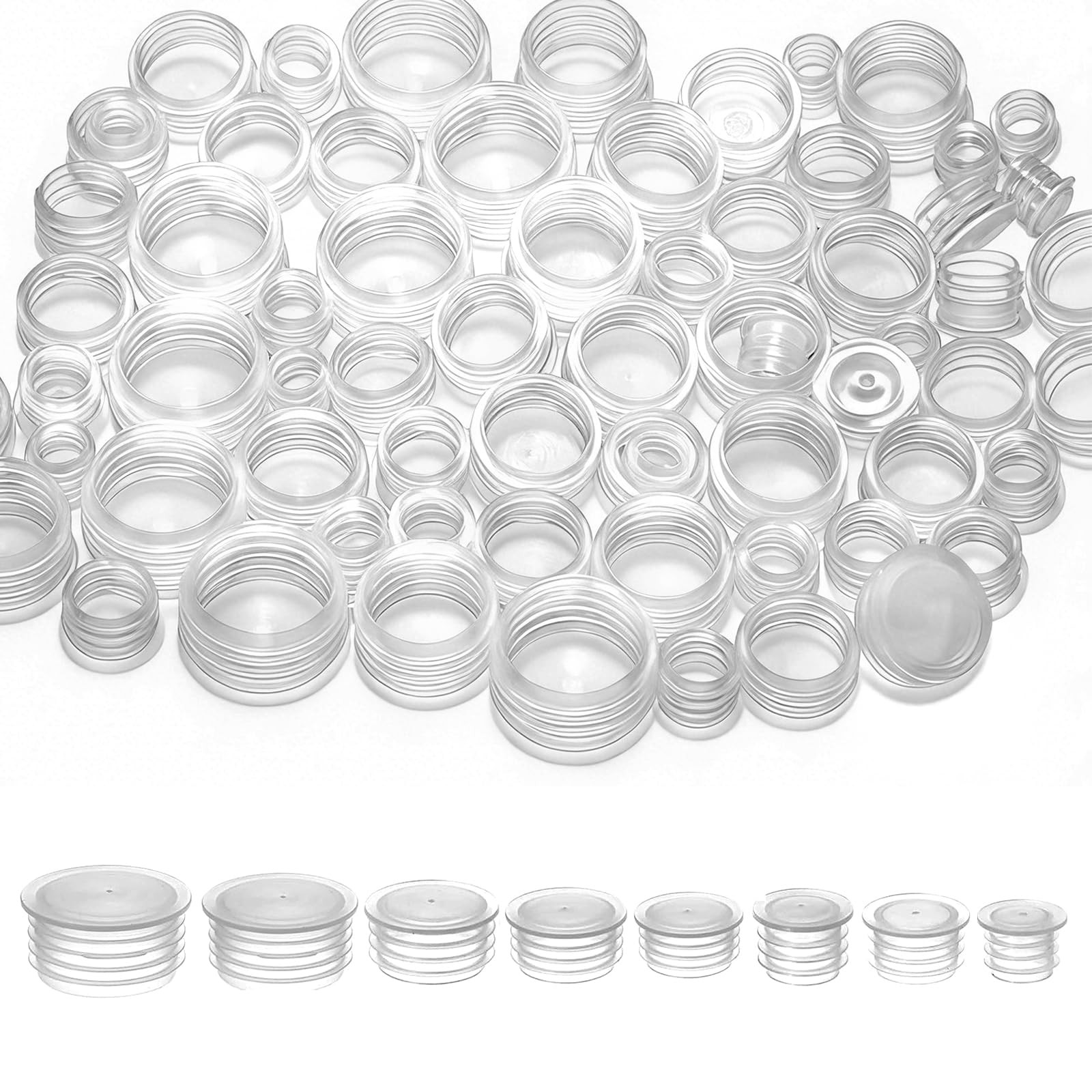 80Pcs 8 Sizes Salt and Pepper Stoppers Plugs, Reusable Salt and Pepper Plugs ...