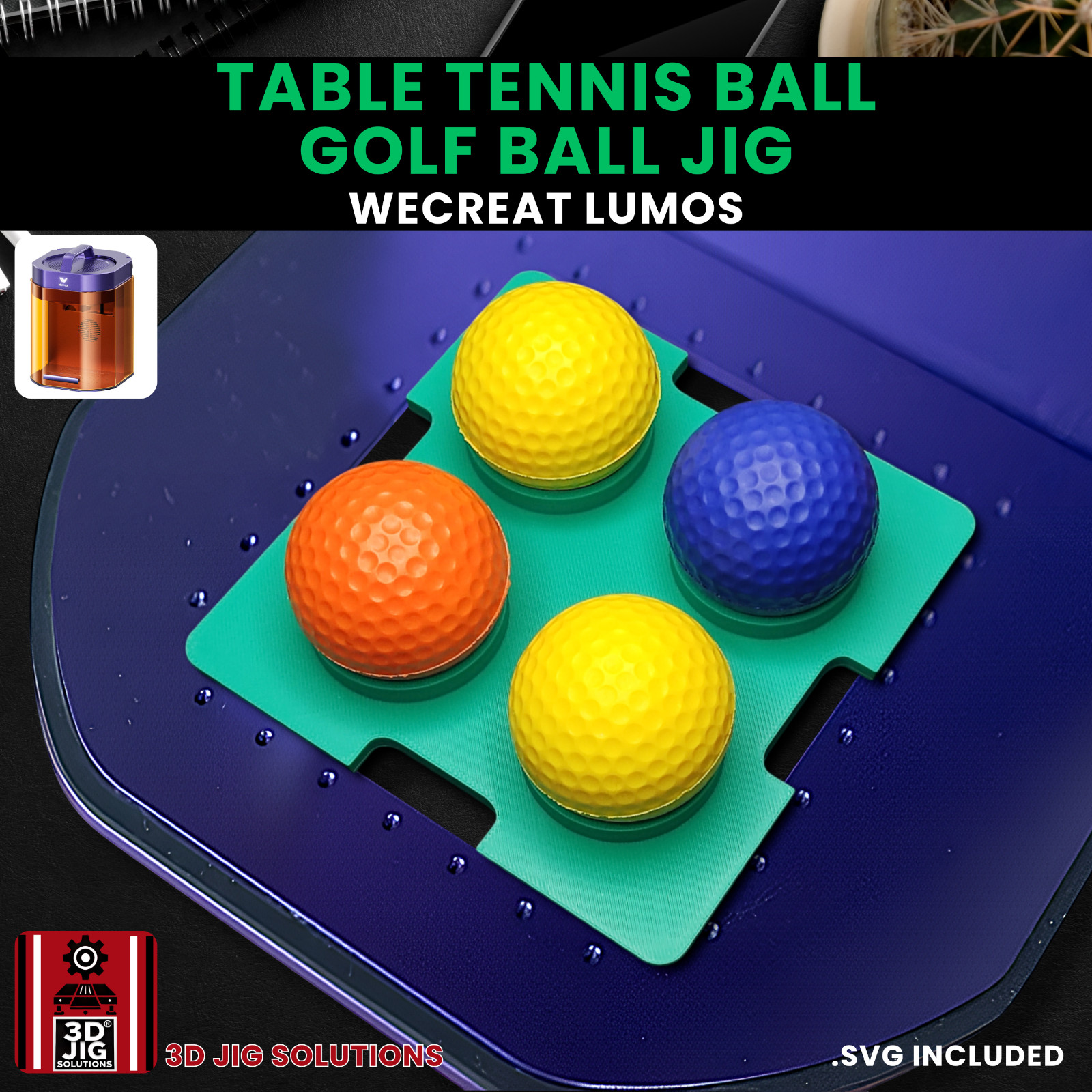 WeCreat Lumos Laser Jig | Golf & Ping Pong Ball Template