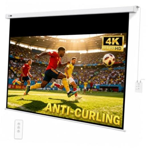 Anti-Curling Motorized Projector Screen for Non-UST by  and Modern Design