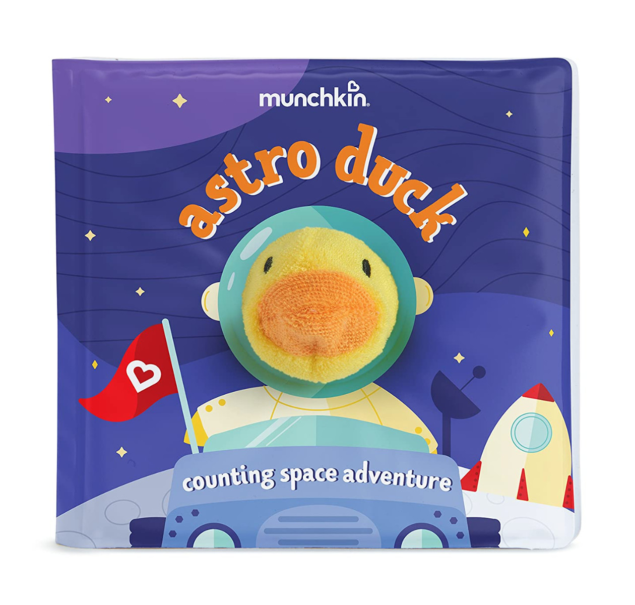 Munchkin Soapy Stories Finger Puppet Bath Book, Space