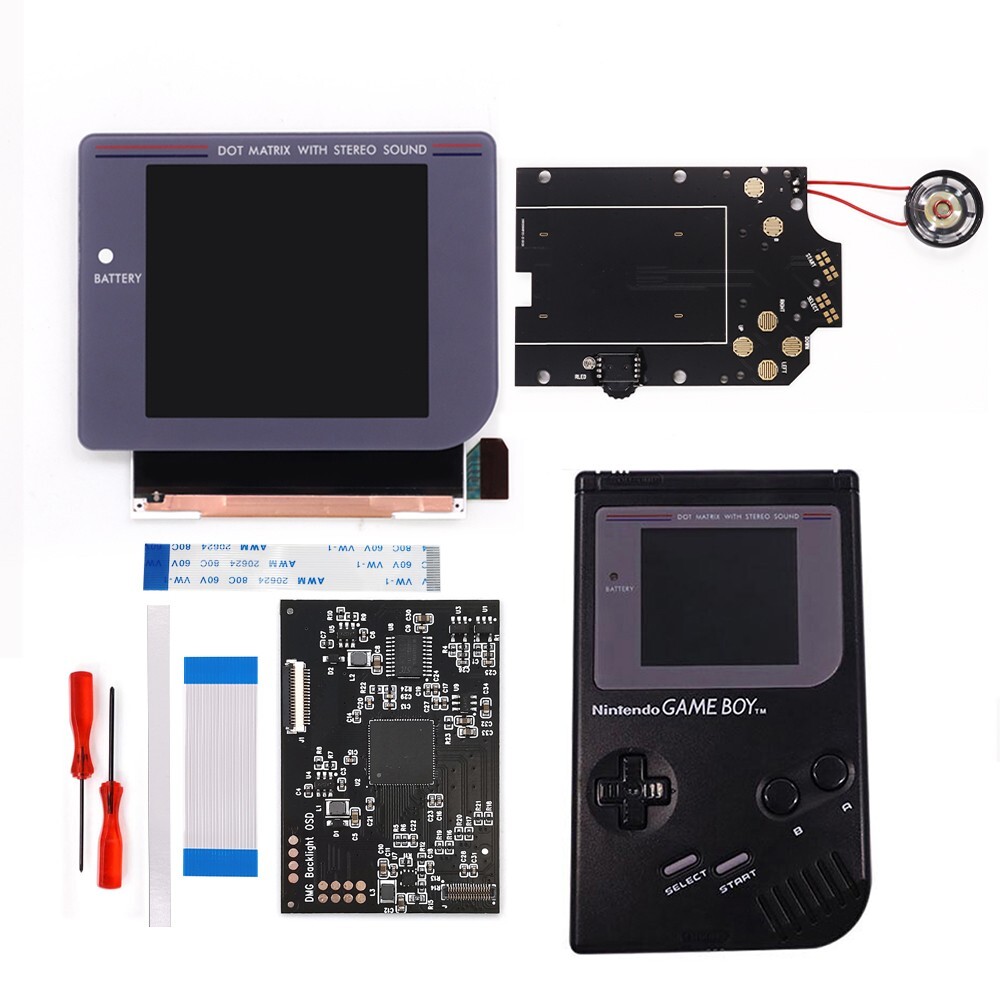 HISPEEDIDO Game Boy DMG Laminated IPS 3.1 Inche Q5 Screen Kit With Pre-cut Shell