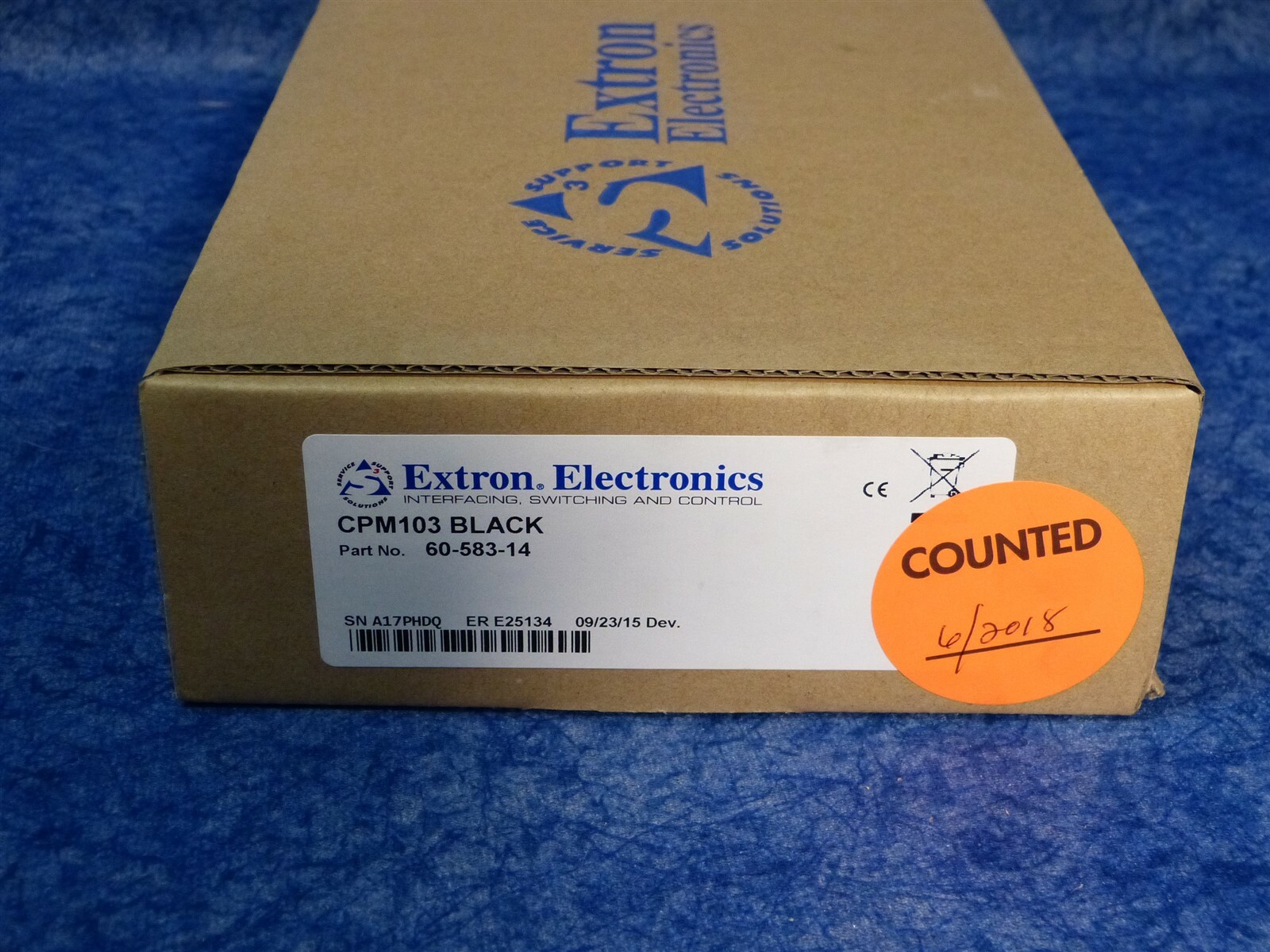NEW Extron CPM103 Black / 60-583-14 / Three-Gang MAAP Mounting Frame (C2)