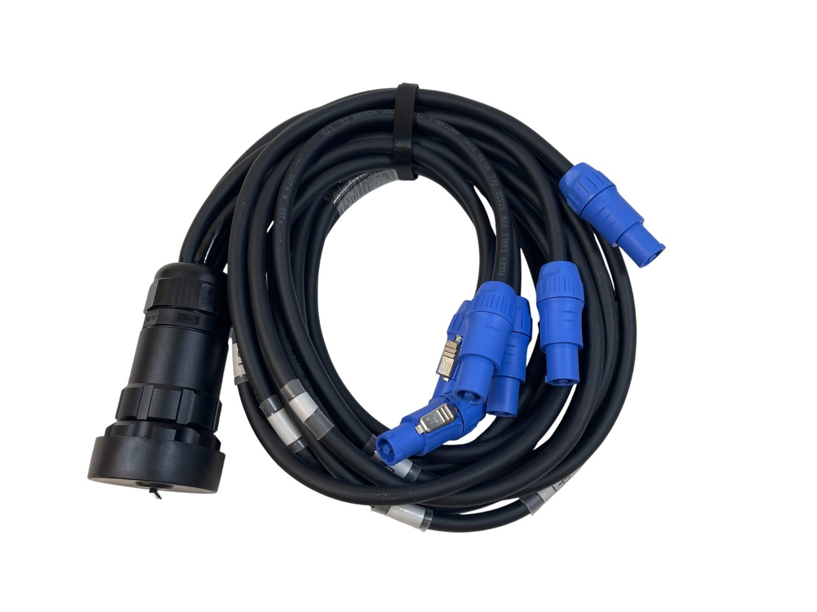 6ft SOCAPEX 19 PIN Male to 6 Channel PowerCon Blue Breakout Power Cable #AC3