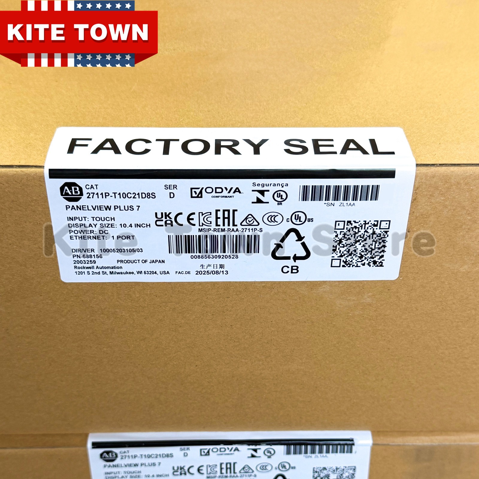 2025 New in box AB 10" Factory Sealed 2711P-T10C21D8S HMI PanelView Plus 7 US