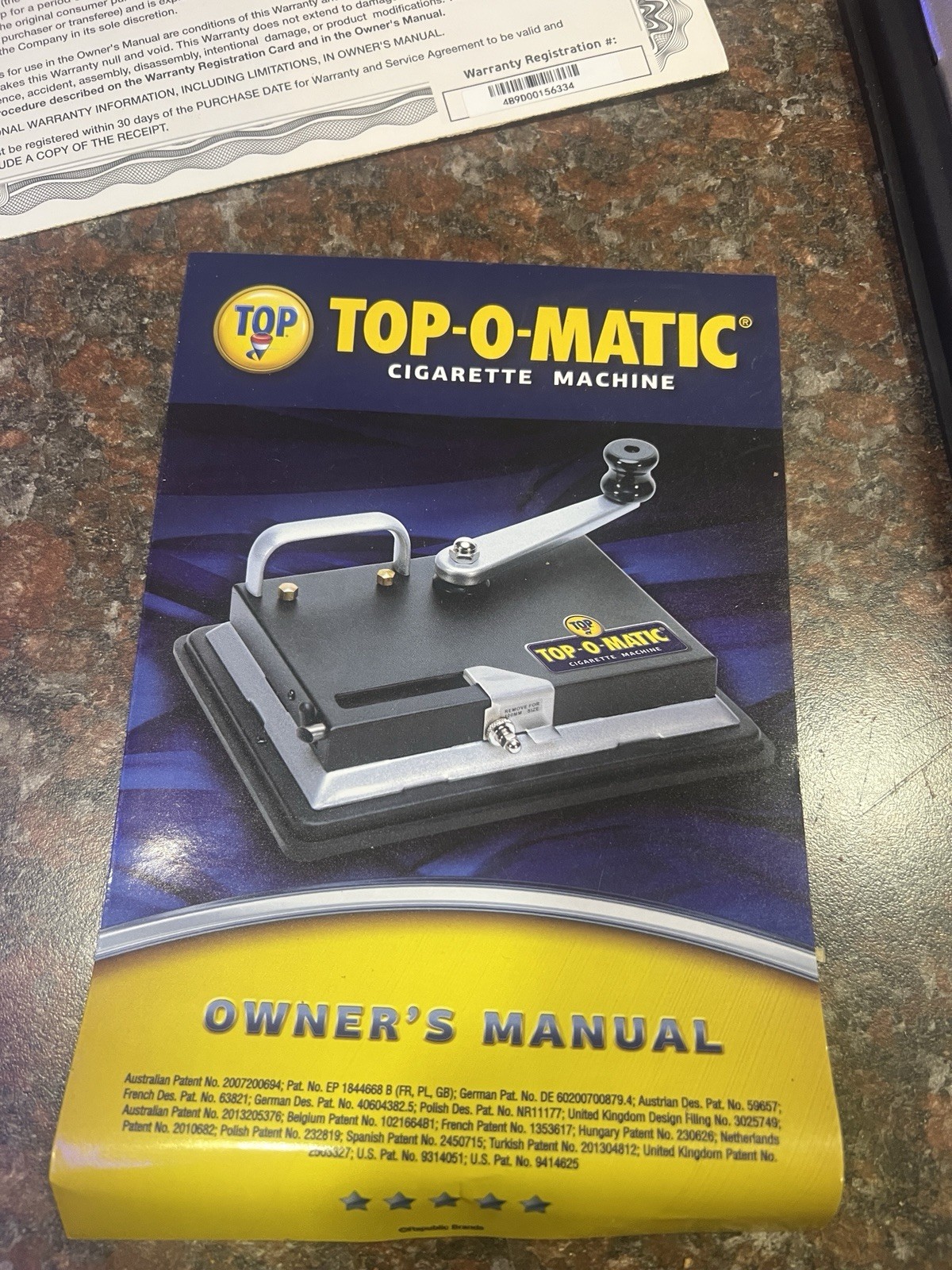 TOP-O- MATIC CIGARETTE ROLLING MACHINE WORKS W/ KING SIZE & 100MM TUBES USED