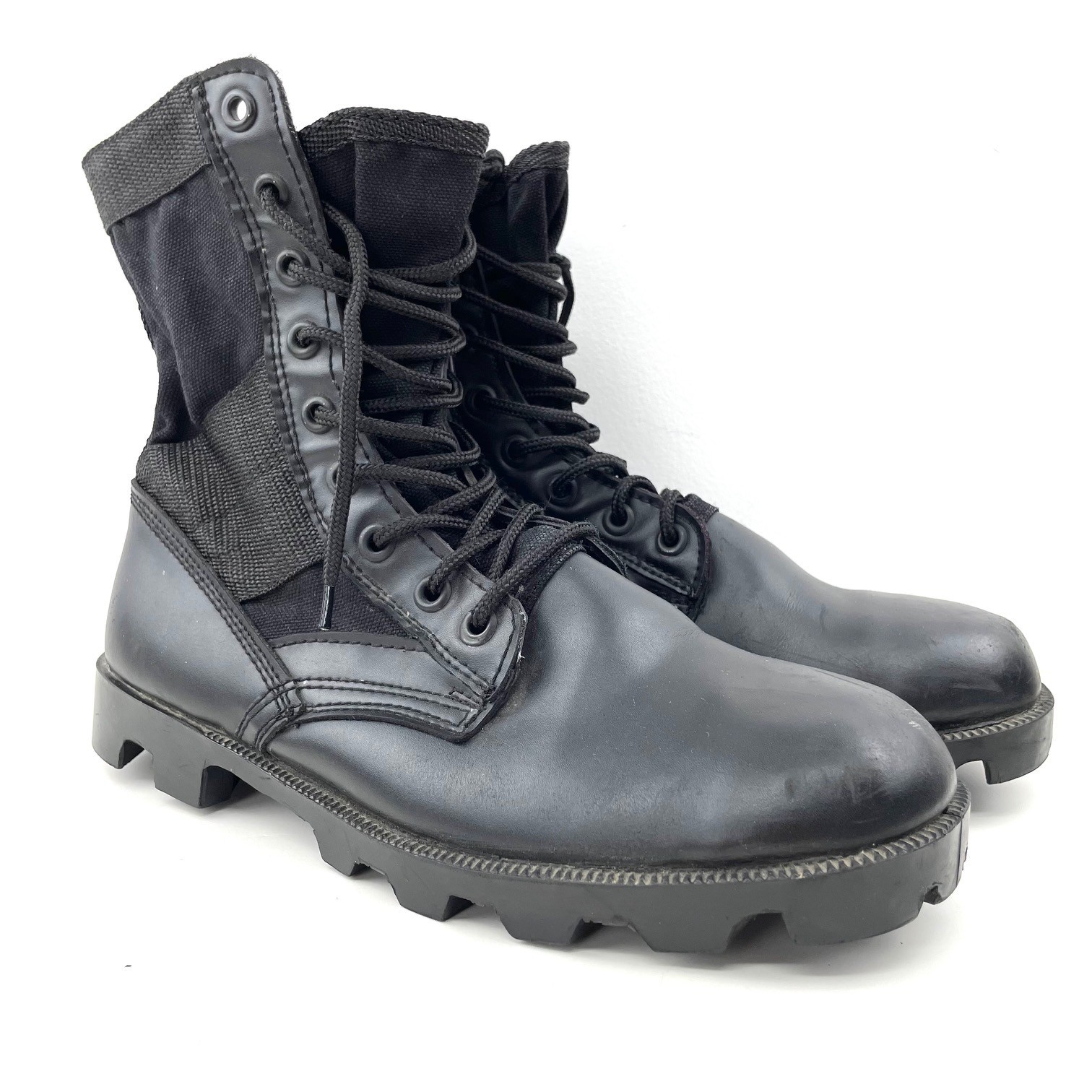 U. S. Military Style Black Jungle Boots Size 9R - USED